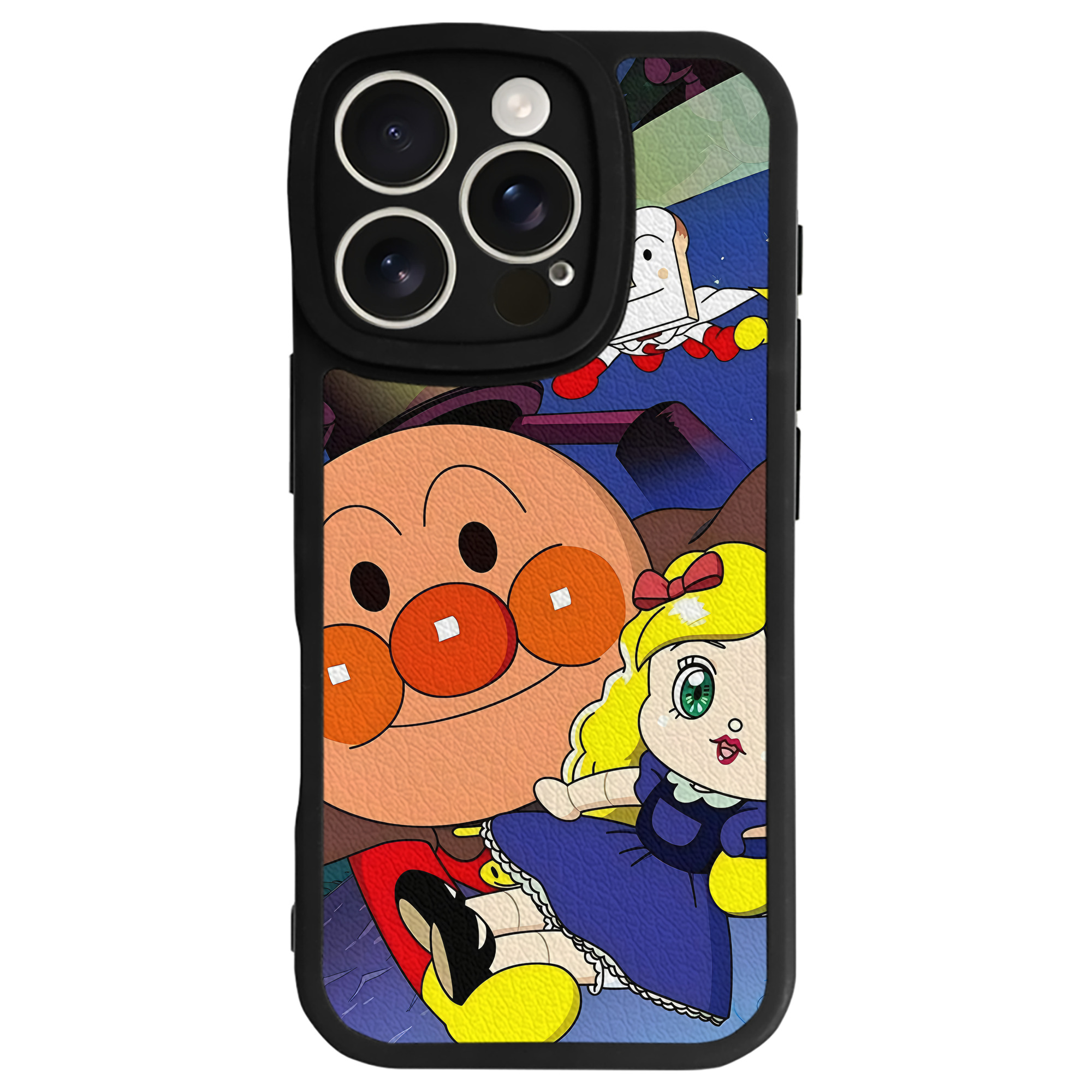（画像用） アンパンマン Anpanman 【iPhone 16シリーズ対応】シリコンスマホケース（レザー調） 材質：シリコン